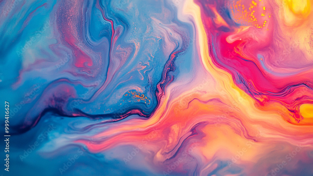 Poster abstract colorful swirl pattern showcasing vibrant hues and fluid movement in artistic expression