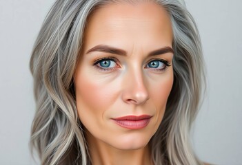 Fototapeta premium Elegant Portrait with Natural Beauty