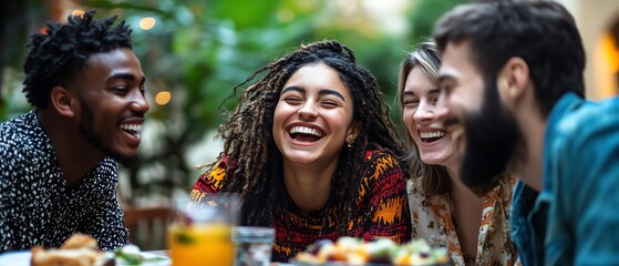 Friends enjoying laughter and good company