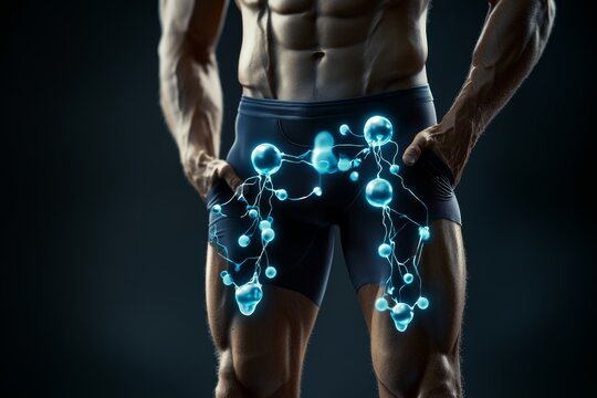 Hormonal cycle of testosterone production in the male body, illustrating how hormones regulate reproductive functions and secondary sexual characteristics