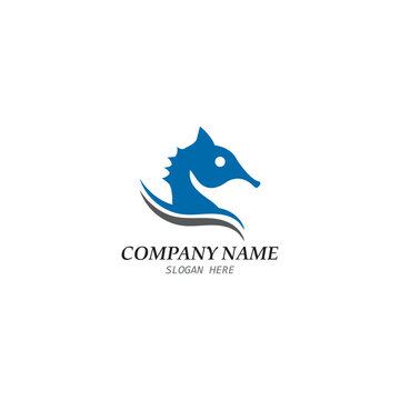 Seahorse logo template