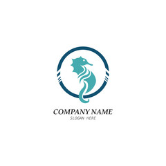Seahorse logo template