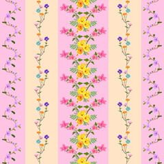 pattern with pink flowers