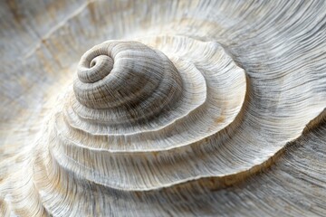 Spiraled seashell texture, focusing on the smooth and ridged surfaces