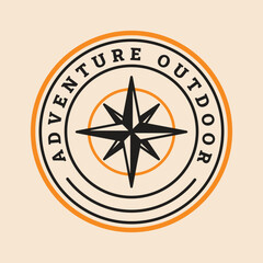 Modern Compass Navigation Adventure Outdoor Logo Design