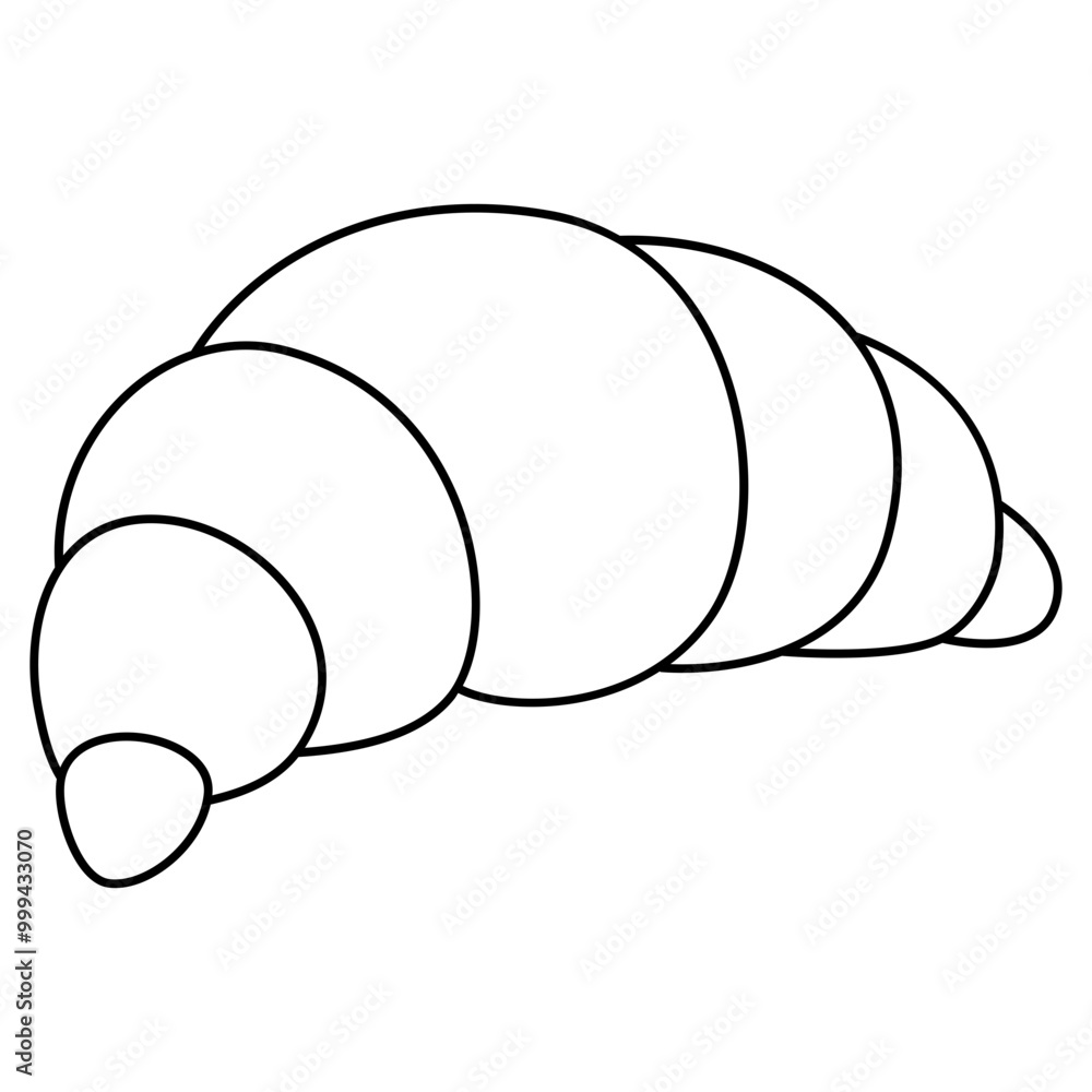 Poster illustration of croissant pastry cake