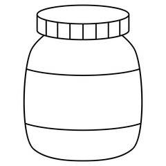 illustration of a jar glassware