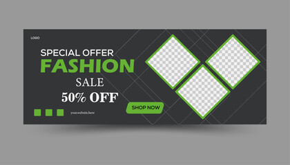 Product big sale Facebook cover page design web banner or product sale flash sale banner template