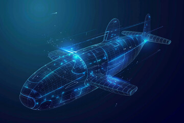 Beautiful large bathyscaphe floating in middle of ocean during exploration