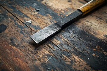 old rusty nails on wood