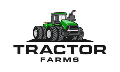 Tractor Farming Machine Logo Vector