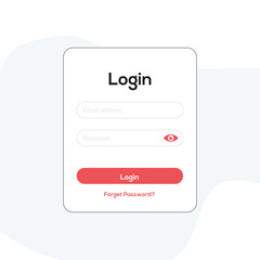 Login user interface. Sign in web element template window. Business website modern ui.