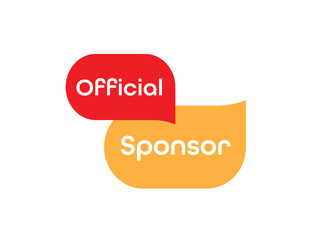 official sponsor sign on white background	