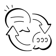A sketchy icon of feedback loop 

