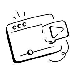 A doodle style icon of video marketing 


