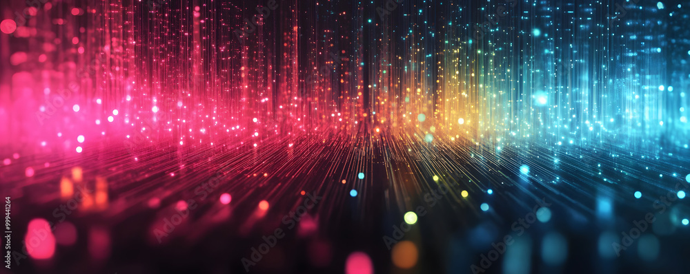 Poster abstract digital data background. art can be used in the description of network abilities, technolog
