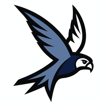 recommend clip art: Solid color Mississippi Kite flying animal vector design