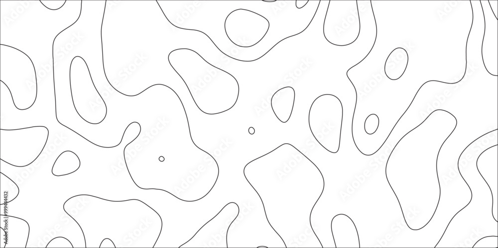 Aufkleber abstract seamless pattern with lines and stylized height of the topographic contour in lines. cartog
