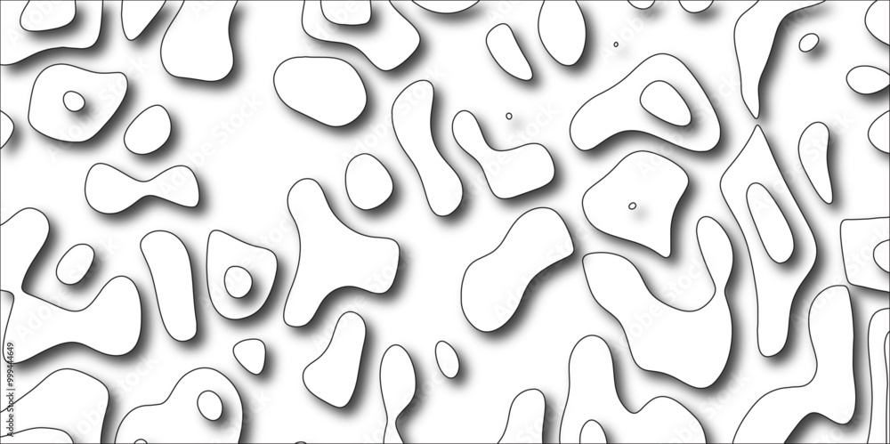 Aufkleber abstract seamless pattern with lines and stylized height of the topographic contour in lines. cartog