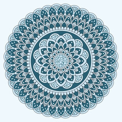 Decorative Colorful Floral Mandala Design. Ornament Vector Illustration with Background.