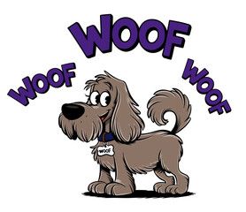 Smiling Dog Cartoon Vector Illustration