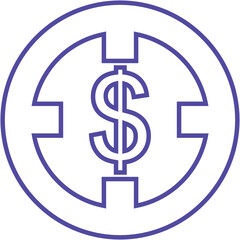 Coin, dollar, missing icon