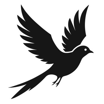 recommend clip art: Solid color Mockingbird animal vector design