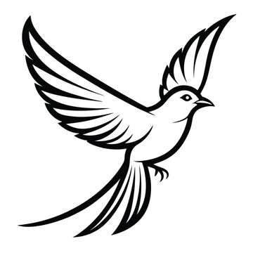 recommend clip art: Solid color Mockingbird animal vector design