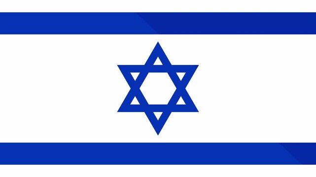 Animation of the appearance and disappearance of a flat flag 2D Israel