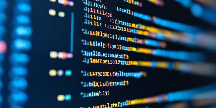 a front-end developer's screen, HTML, CSS, and JavaScript code building an interactive, modern web page.