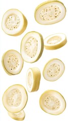 Sliced Exotic Squash Floating Generative AI