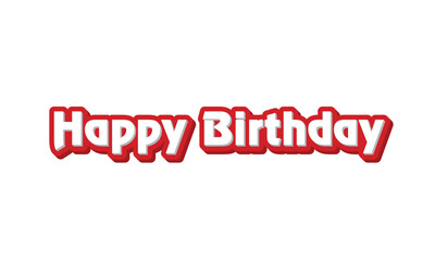 3d Text efficet Happy Birthday