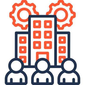 business building teamwork orange gears clip art preview