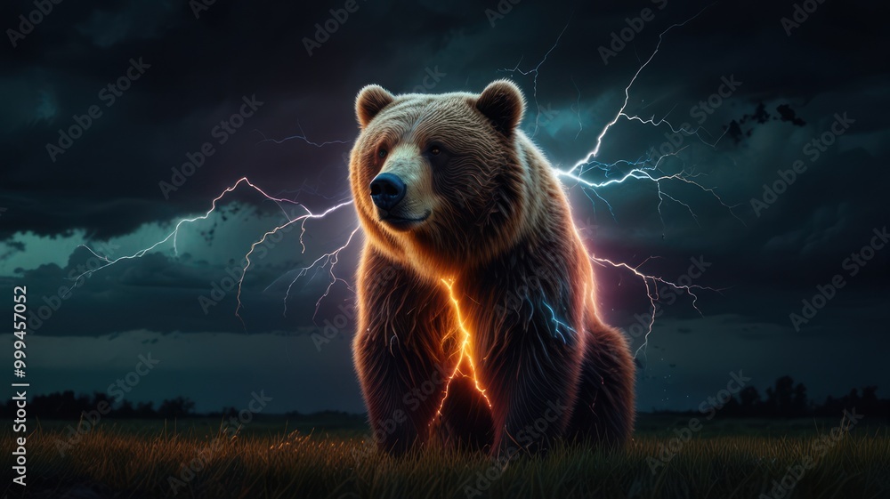 Sticker Bear with Lightning