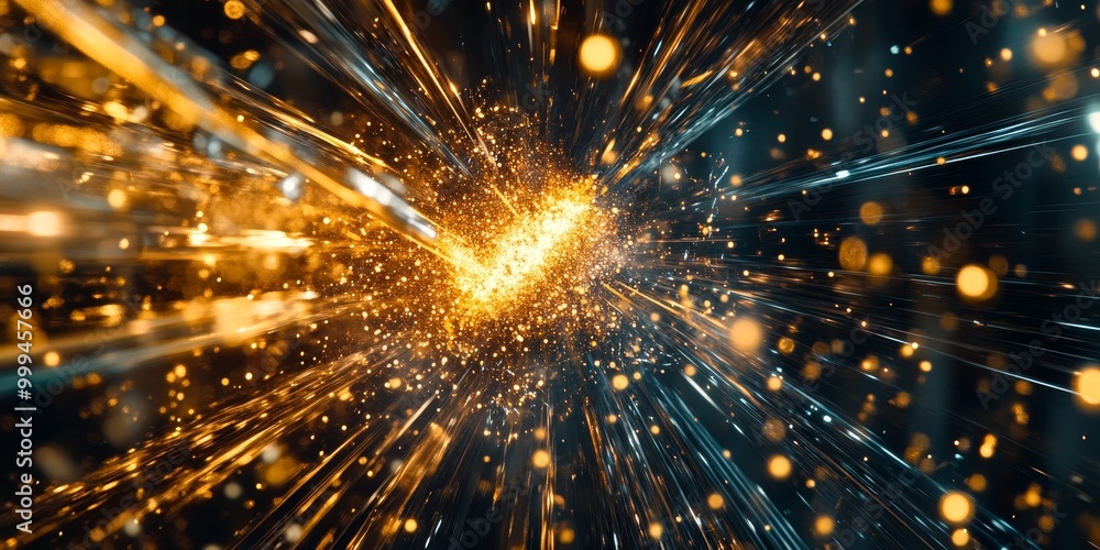 Poster a Higgs boson decay event, with resulting particles detected and analyzed, demonstrating the Standard Model in action.