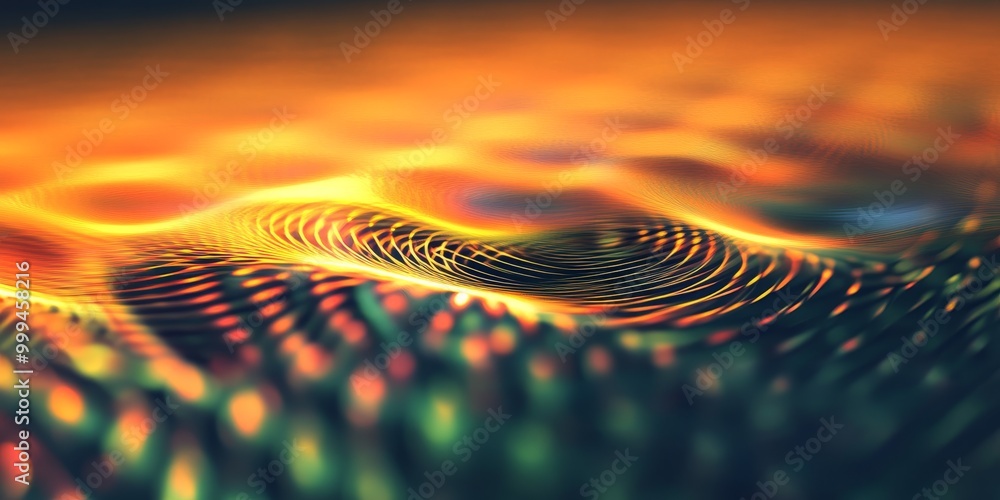 Aufkleber interference patterns from a double-slit experiment, highlighting the wave nature of light.