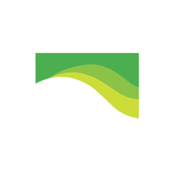 abstract green wave