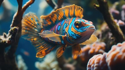 Fototapeta premium Vibrant Fish in a Tropical Reef