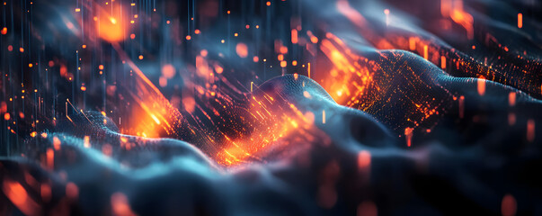 Obraz premium Digital background for tech, AI, data, audio, graphics, and more