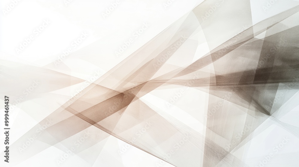 Poster geometric abstract patterns in subtle hues form intricate signs on a white backdrop, offering a clea
