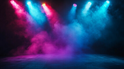 Naklejka premium Illuminated Stage Concert Venue