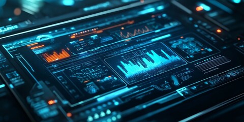 Obraz premium a healthcare AI app on a tablet, analyzing patient data and offering personalized diagnostics, demonstrating cutting-edge medical technology.