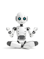 Robot on a white background. Isolated 3D image.