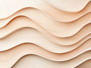Elegant abstract design featuring smooth, flowing curves in soft beige tones, ideal for backgrounds and modern decor.