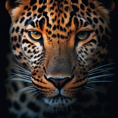 Obraz premium Close Up of a Leopard's Face