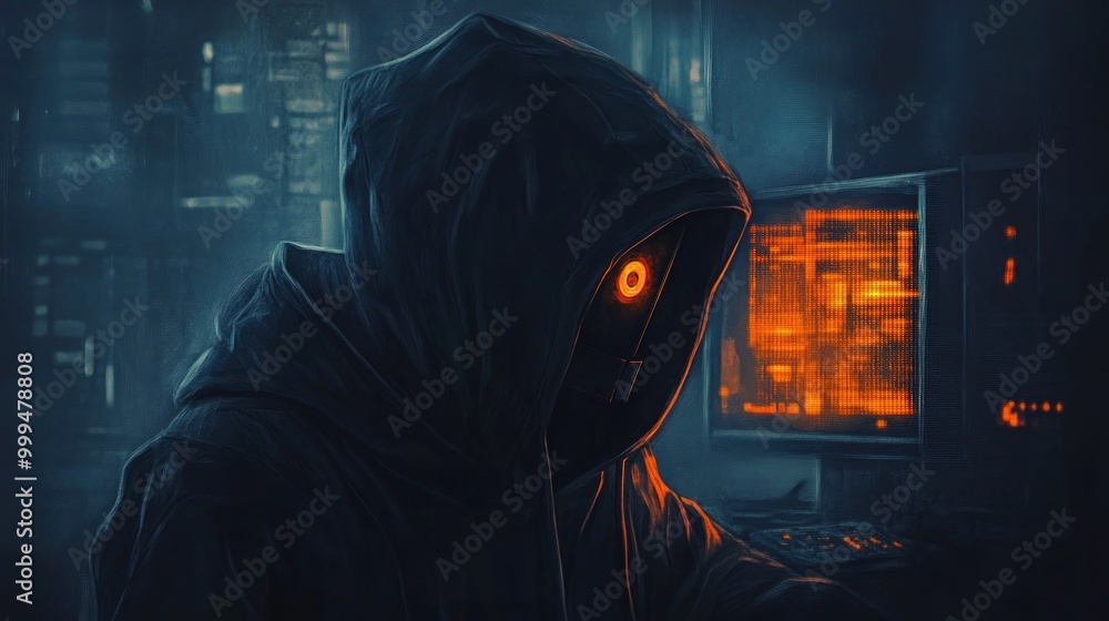 Poster the hacker in the dark