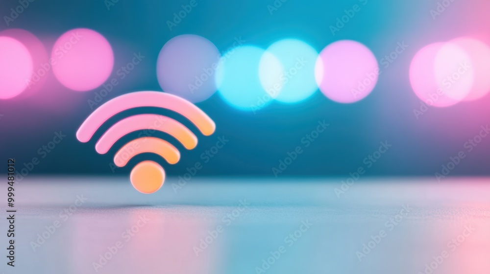 Poster a visual representation of a wireless internet connection, demonstrating the seamless access to info