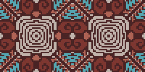 Traditional Traditional Pattern Backgroundfolk Embroidery, Aztec Geometric Ornament Print. Design for Carpet, Wallpaper, Clothing, Wrapping, Fabric