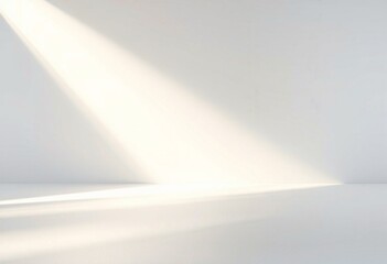 White wall with soft light streaks and shadow.