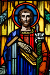 Obraz premium Stained glass of Saint Joseph.